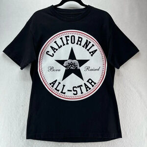 California All-Star Crux Shirt Mens Sz M Born & Raised Graphic Tee Cotton Black